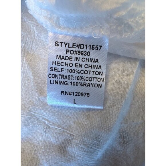 Entra White Eyelet Oversized Swim Cover Dress Size Small - Picture 5 of 7